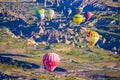 Colorful Hot Air Balloons over Cappadocia Turkey Royalty Free Stock Photo